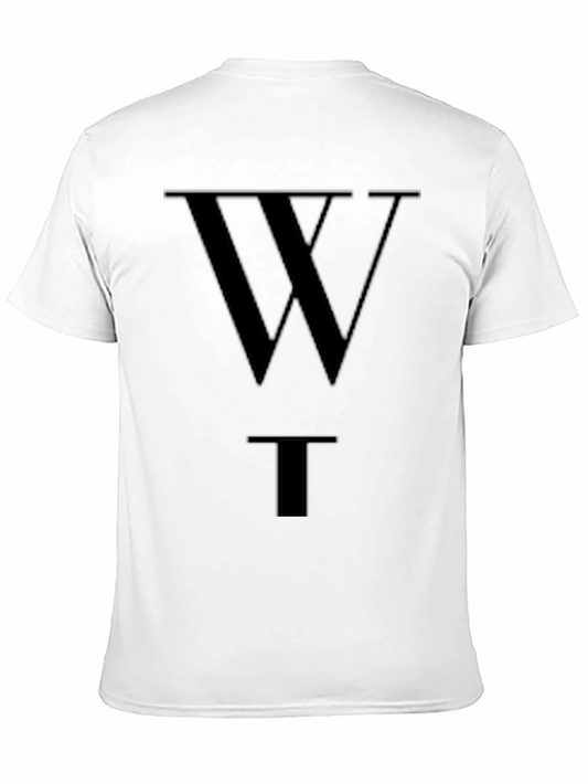 Camiseta Negra WT Estilo Casual Algodón