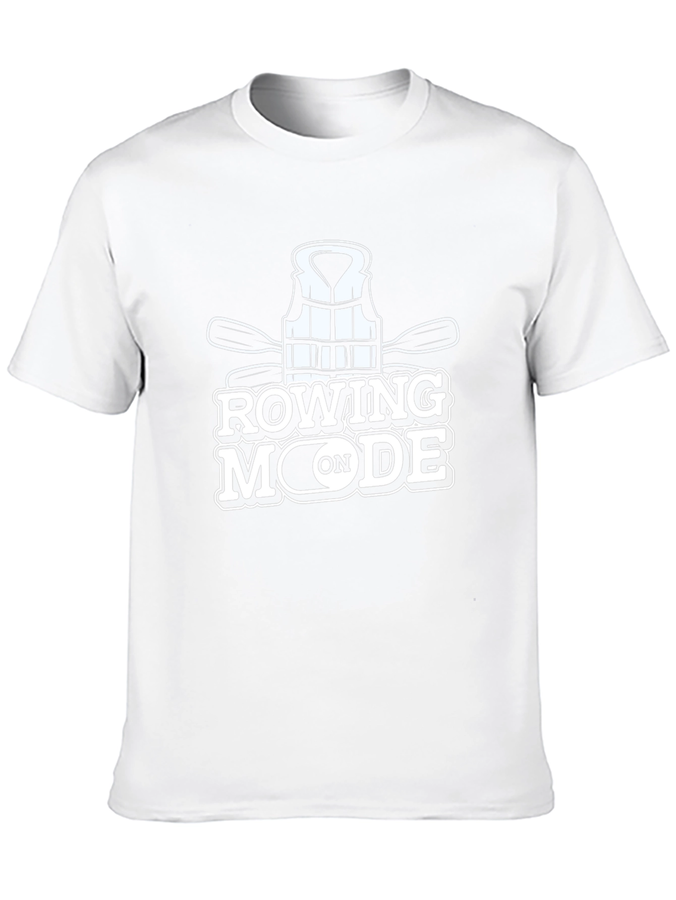 Camiseta Negra Rowing Mode On para Aficionados al Remo