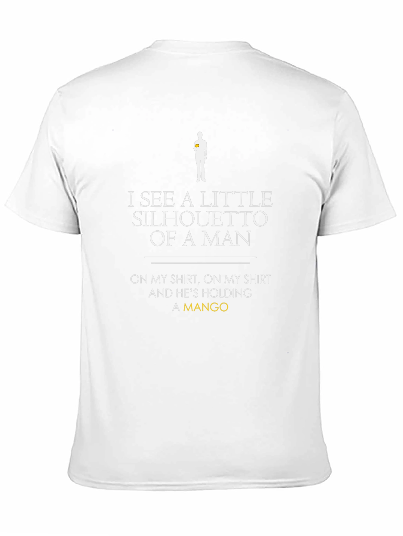 Camiseta Negra: Silueta Hombre con Mango - Diseño Único
