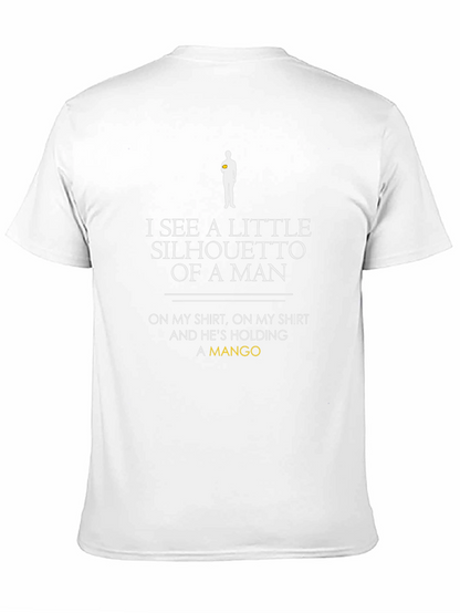 Camiseta Negra: Silueta Hombre con Mango - Diseño Único