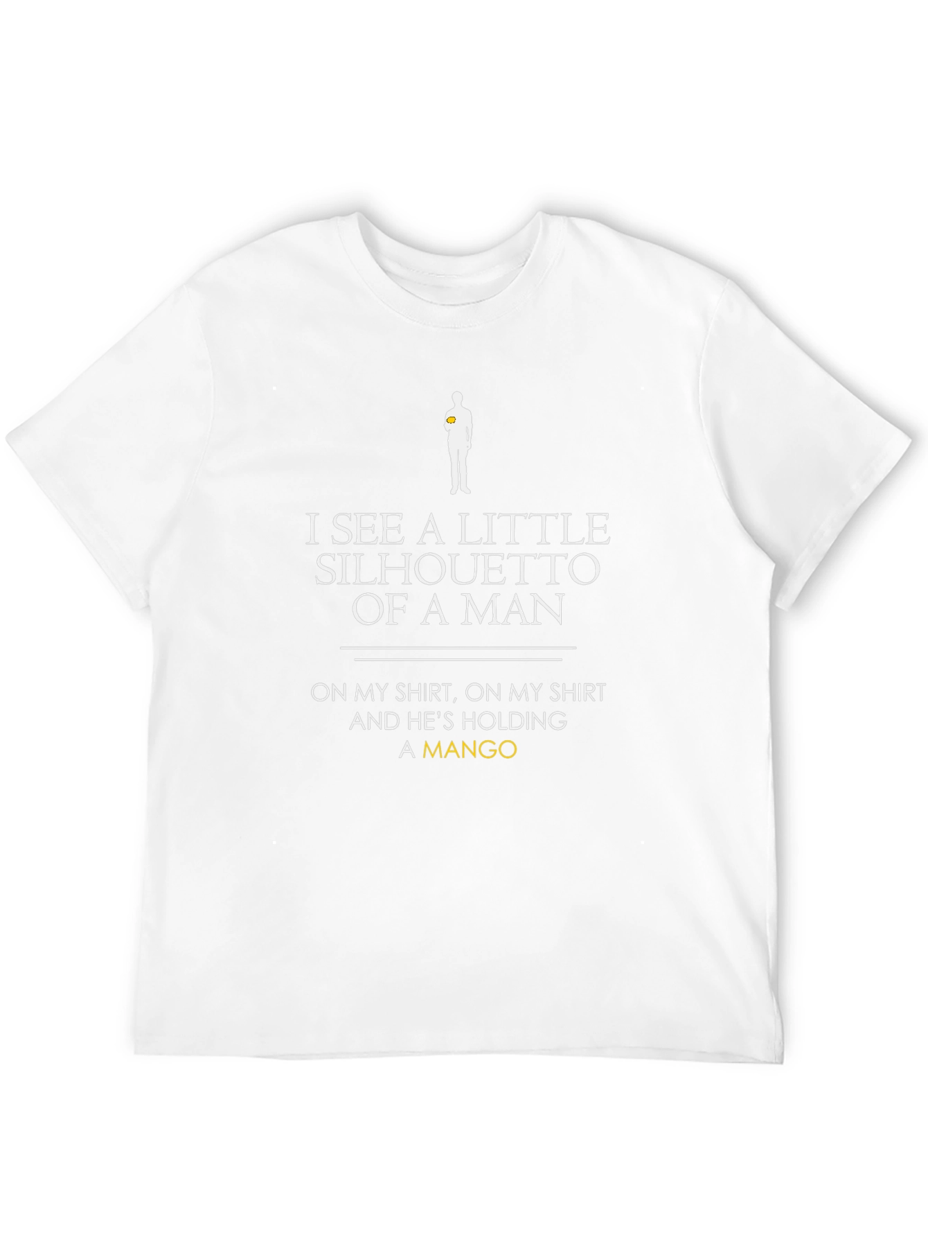 Camiseta Negra: Silueta Hombre con Mango - Diseño Único
