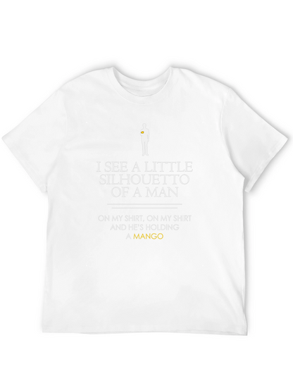 Camiseta Negra: Silueta Hombre con Mango - Diseño Único