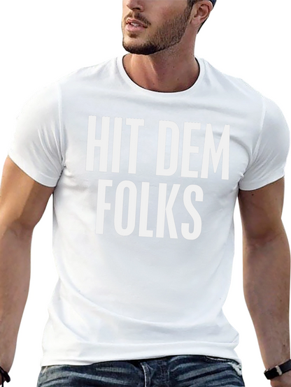 Camiseta Negra: Hit Dem Folks