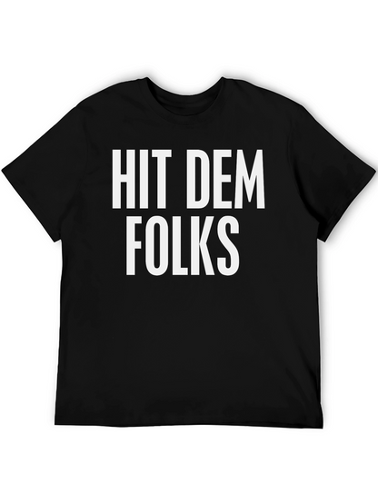 Camiseta Negra: Hit Dem Folks