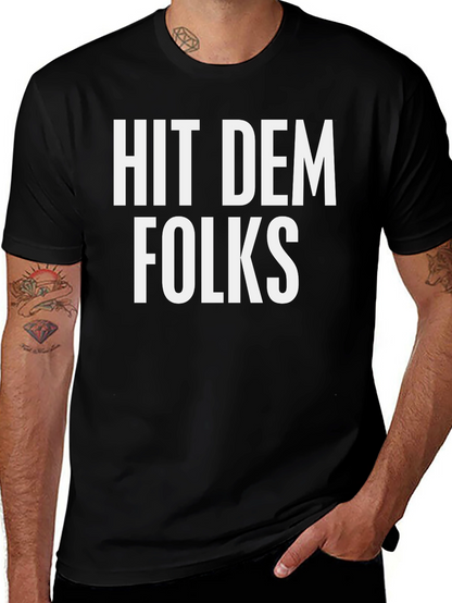 Camiseta Negra: Hit Dem Folks