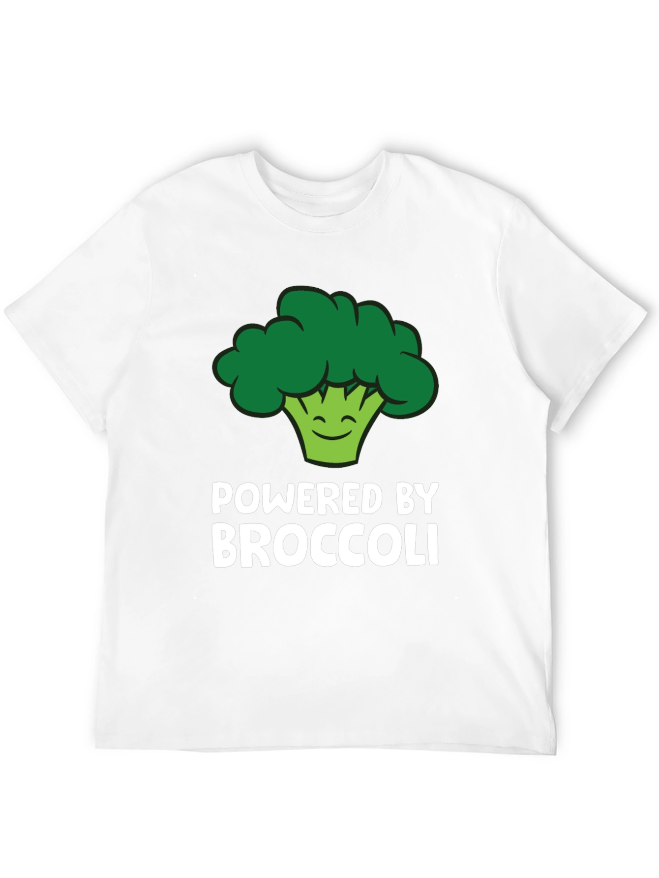 Camiseta Powered by Broccoli para Amantes de lo Vegano