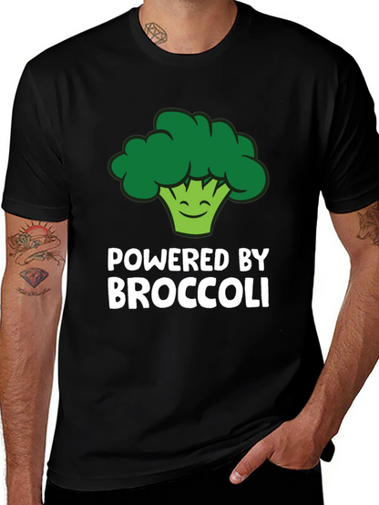 Camiseta Powered by Broccoli para Amantes de lo Vegano