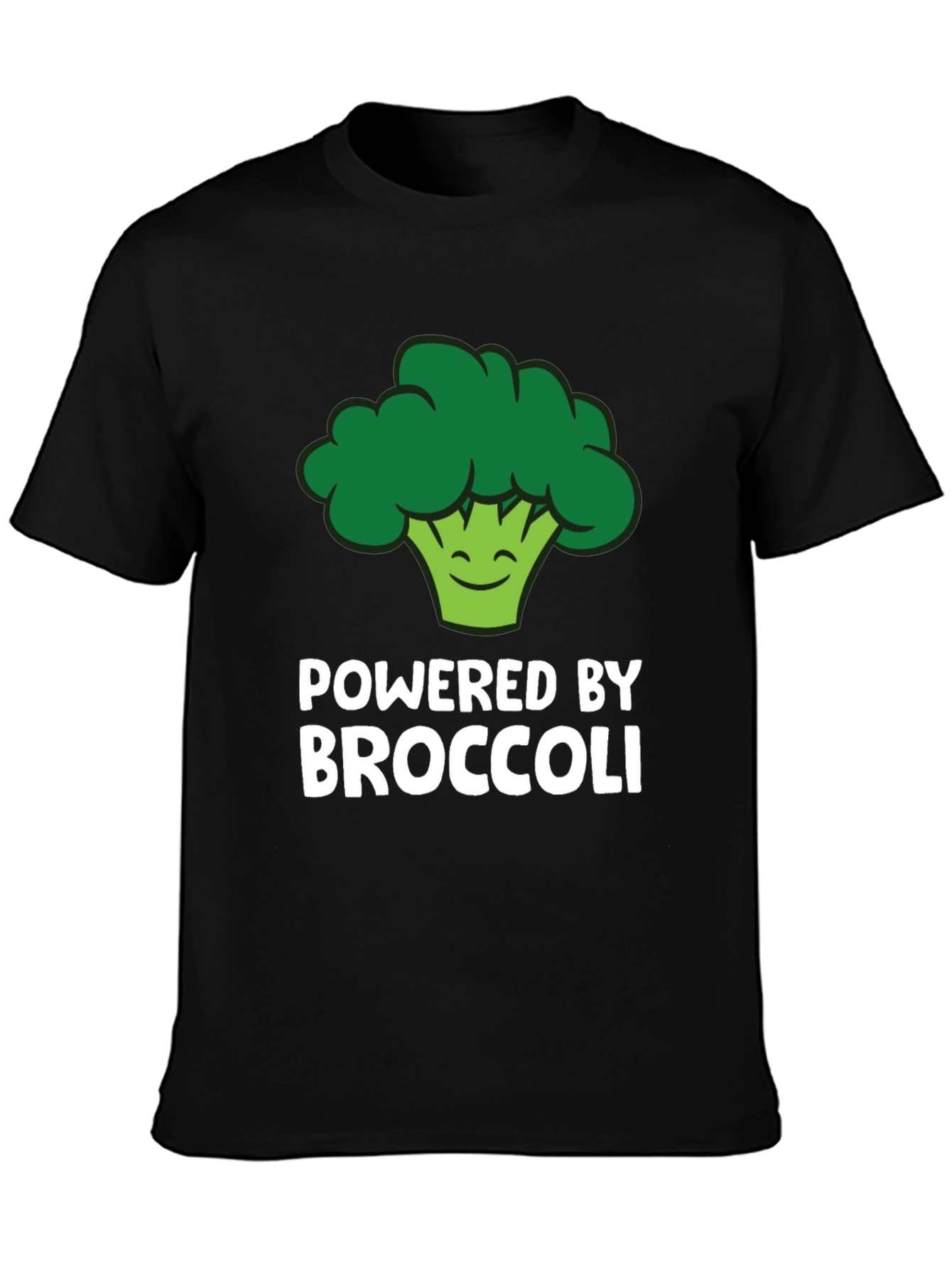 Camiseta Powered by Broccoli para Amantes de lo Vegano