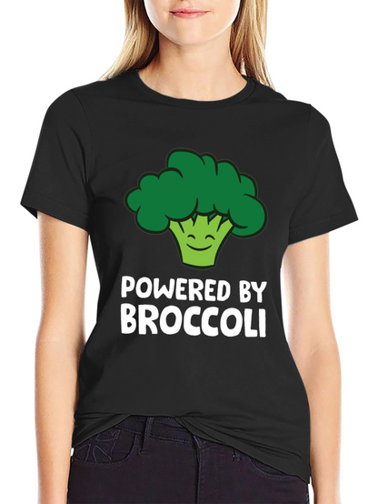Camiseta Powered by Broccoli para Amantes de lo Vegano