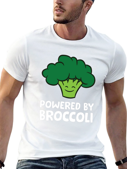 Camiseta Powered by Broccoli para Amantes de lo Vegano