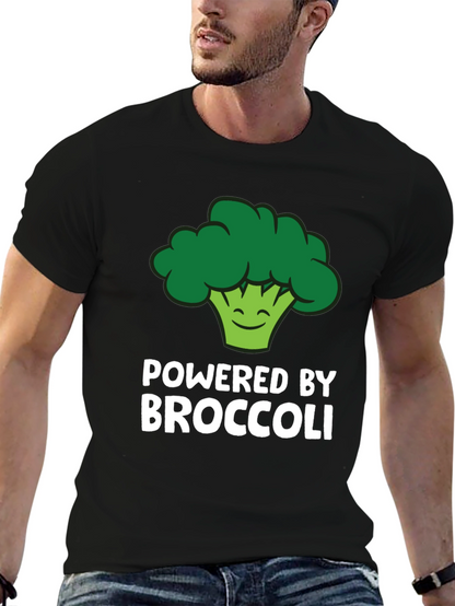 Camiseta Powered by Broccoli para Amantes de lo Vegano