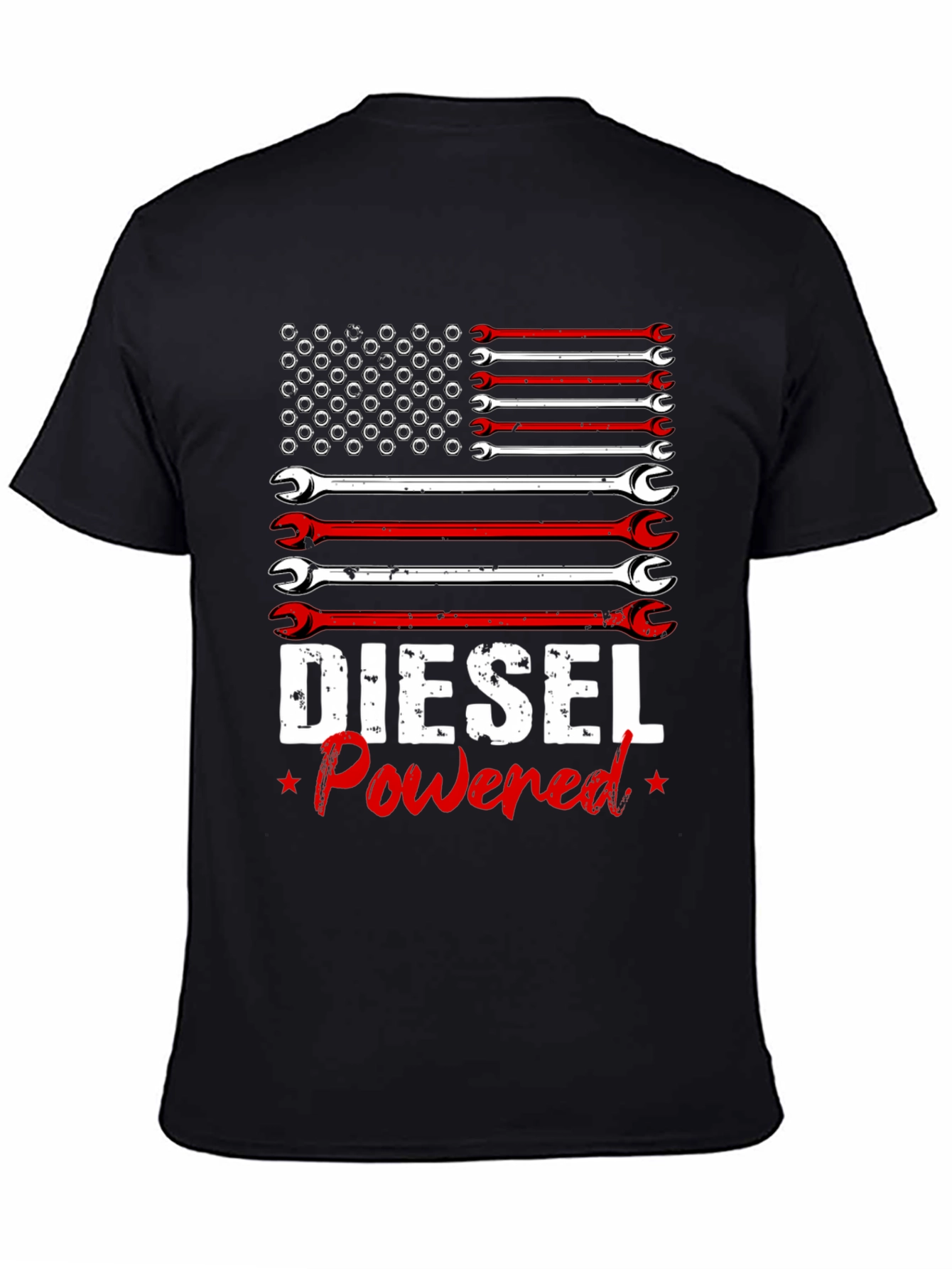 Camiseta Hombre Diesel Powered Diseño Bandera Americana