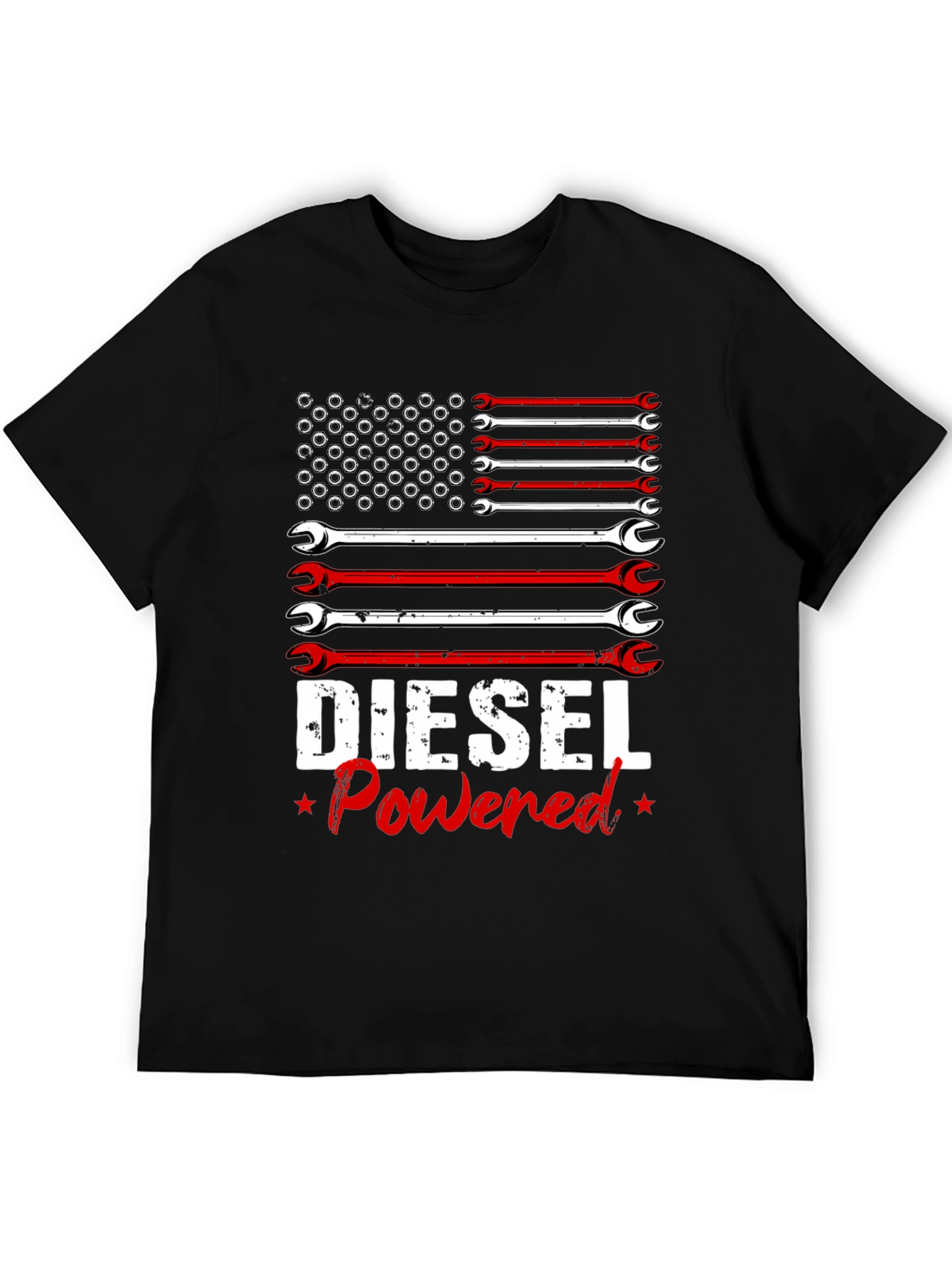 Camiseta Hombre Diesel Powered Diseño Bandera Americana