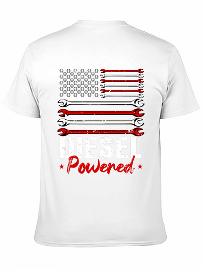 Camiseta Hombre Diesel Powered Diseño Bandera Americana