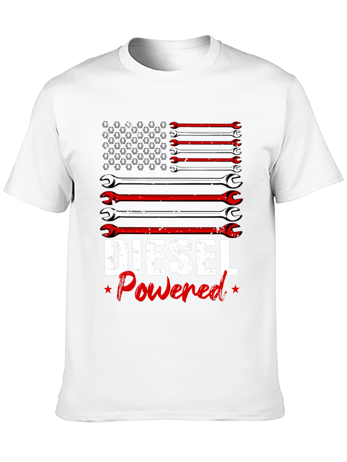 Camiseta Hombre Diesel Powered Diseño Bandera Americana
