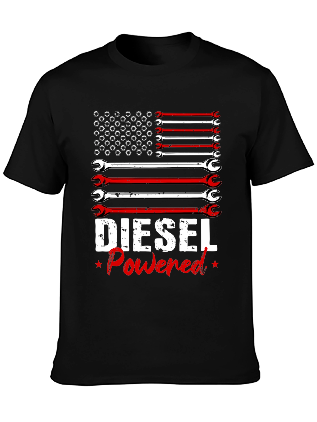 Camiseta Hombre Diesel Powered Diseño Bandera Americana