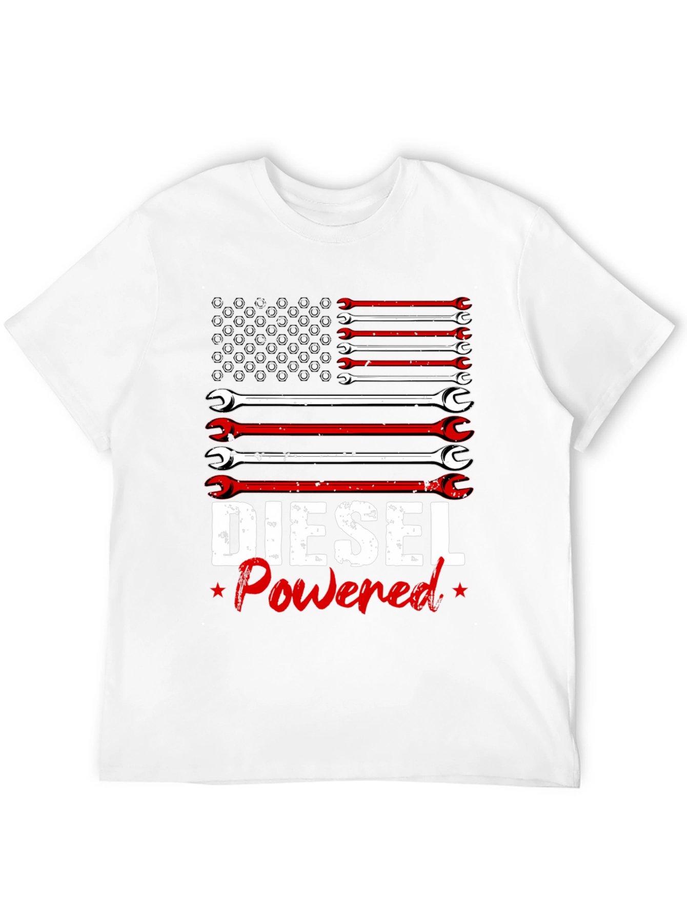 Camiseta Hombre Diesel Powered Diseño Bandera Americana