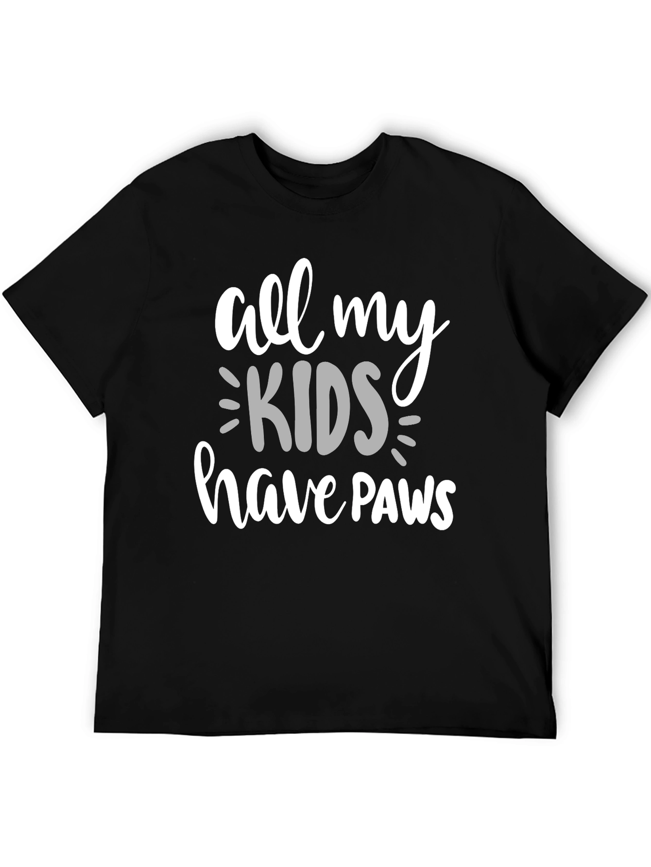 Camiseta Negra All My Kids Have Paws