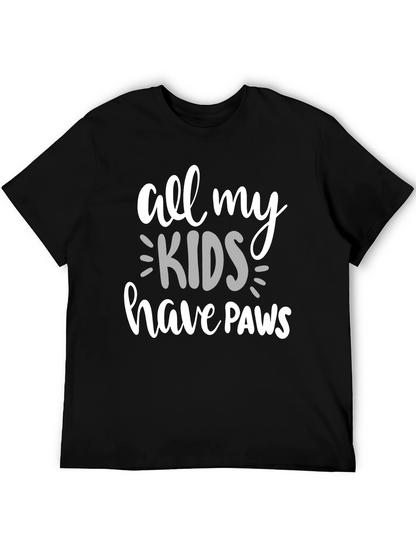 Camiseta Negra All My Kids Have Paws