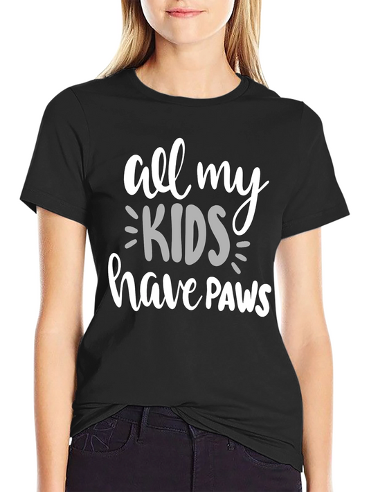 Camiseta Negra All My Kids Have Paws