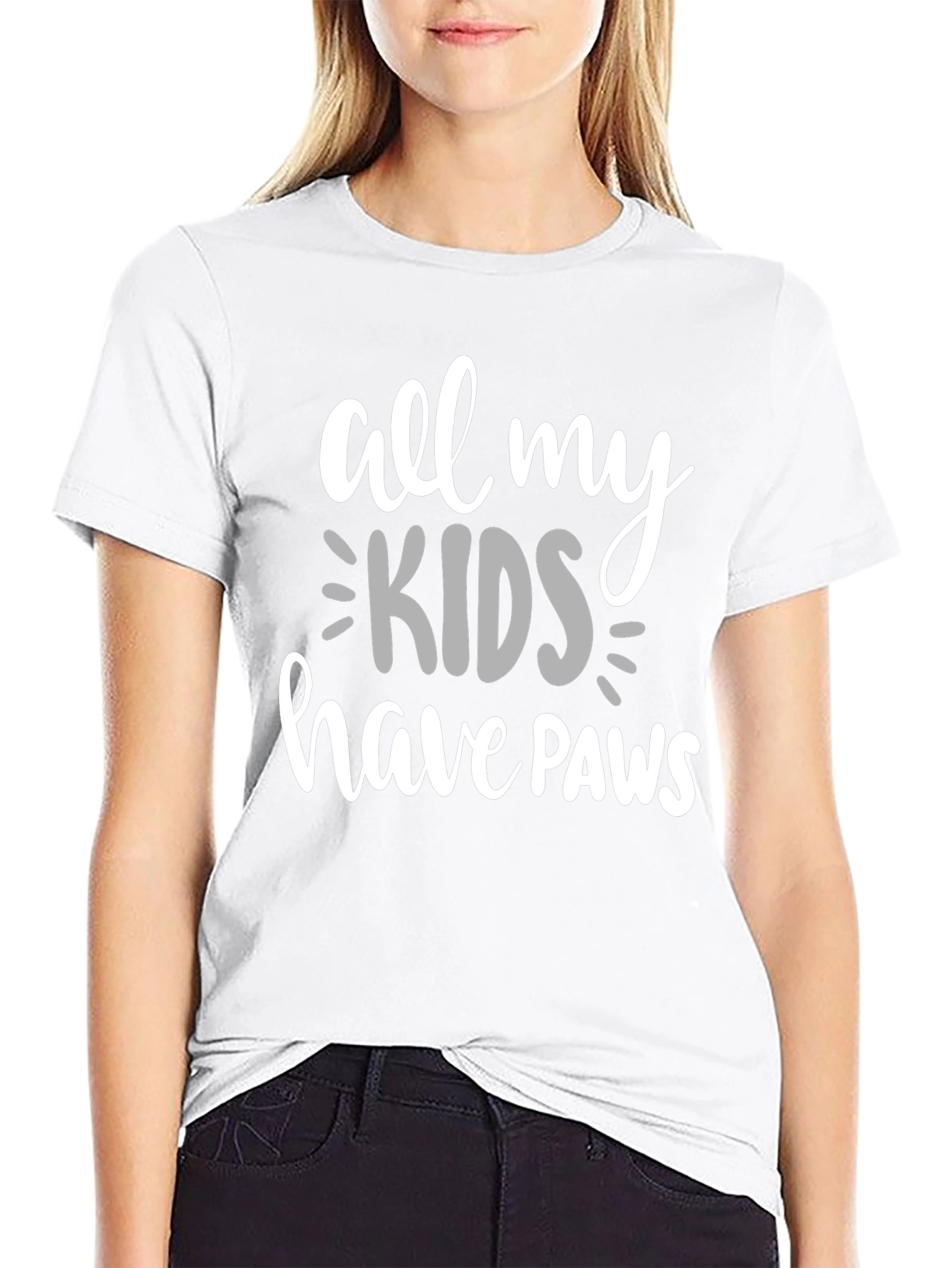 Camiseta Negra All My Kids Have Paws