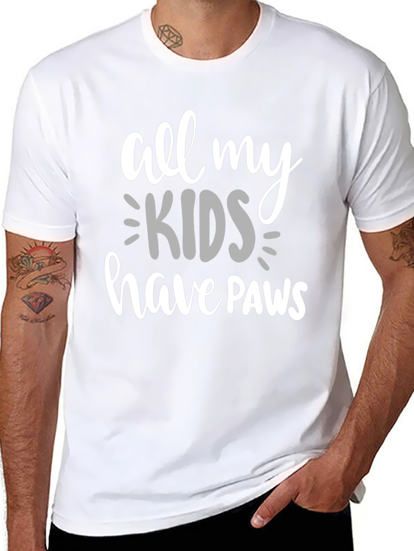 Camiseta Negra All My Kids Have Paws