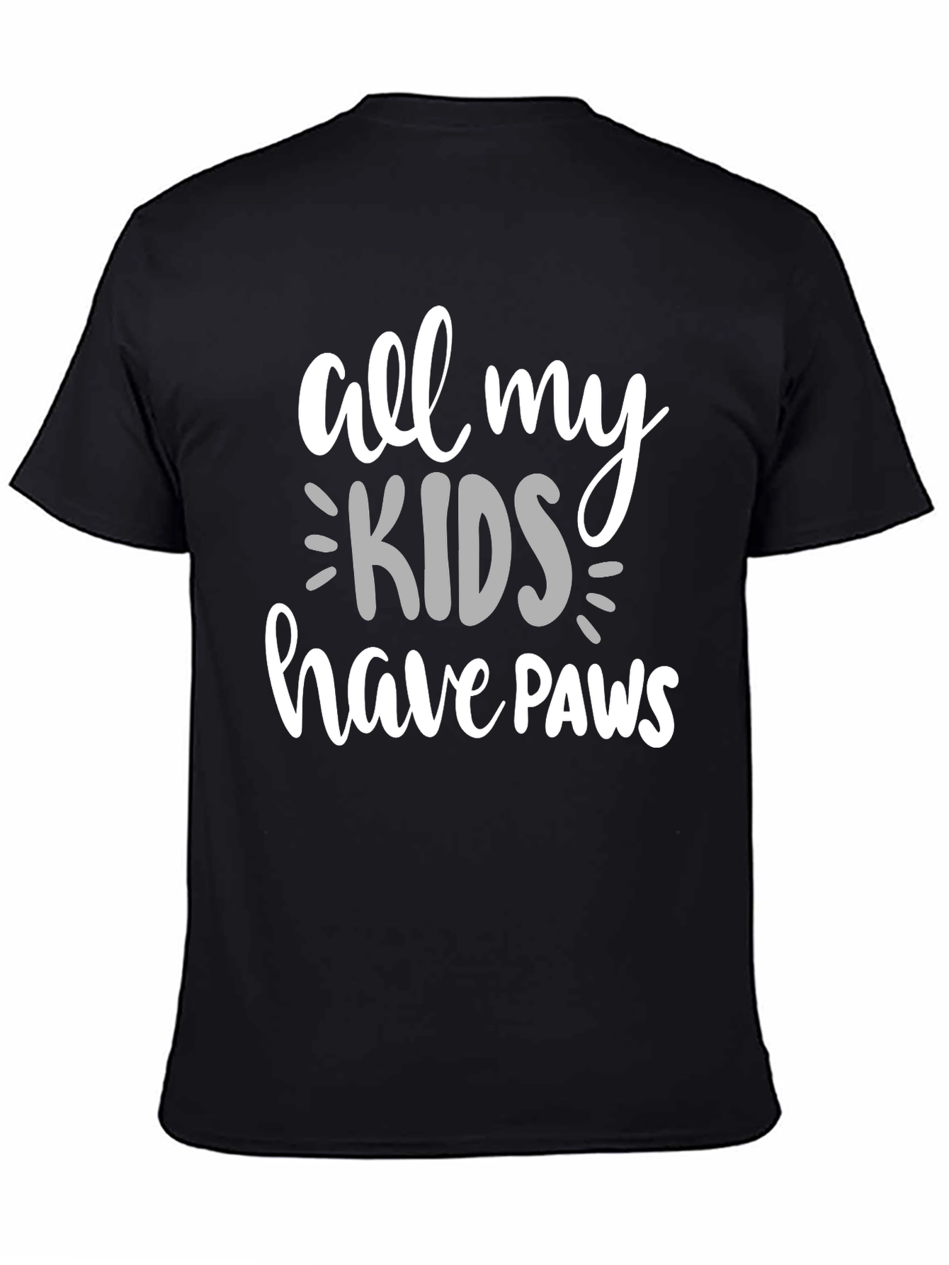 Camiseta Negra All My Kids Have Paws