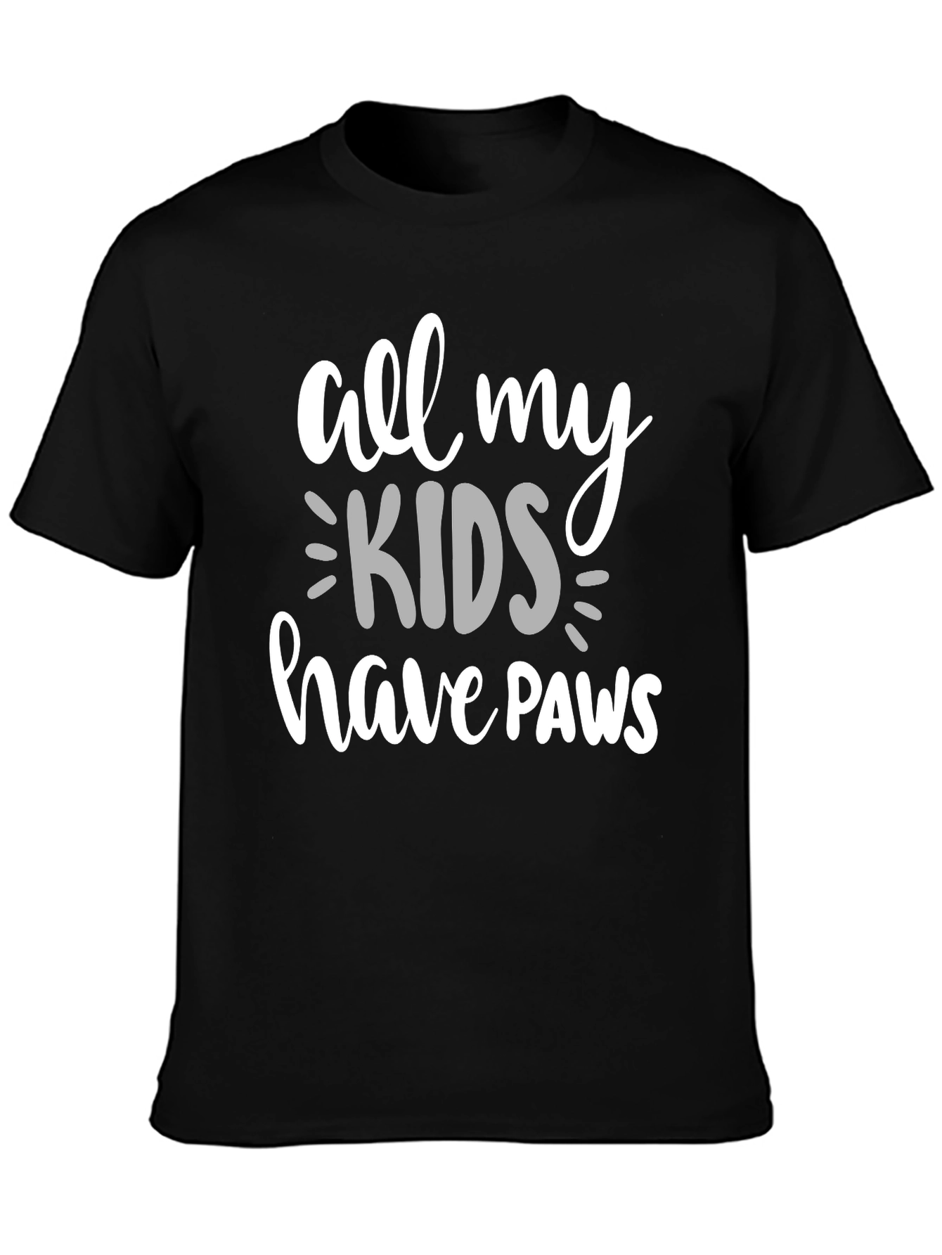 Camiseta Negra All My Kids Have Paws