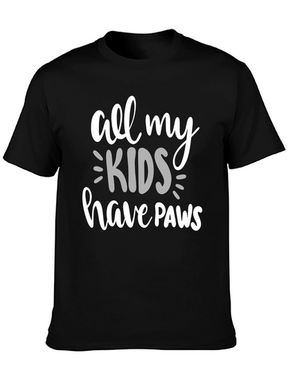 Camiseta Negra All My Kids Have Paws