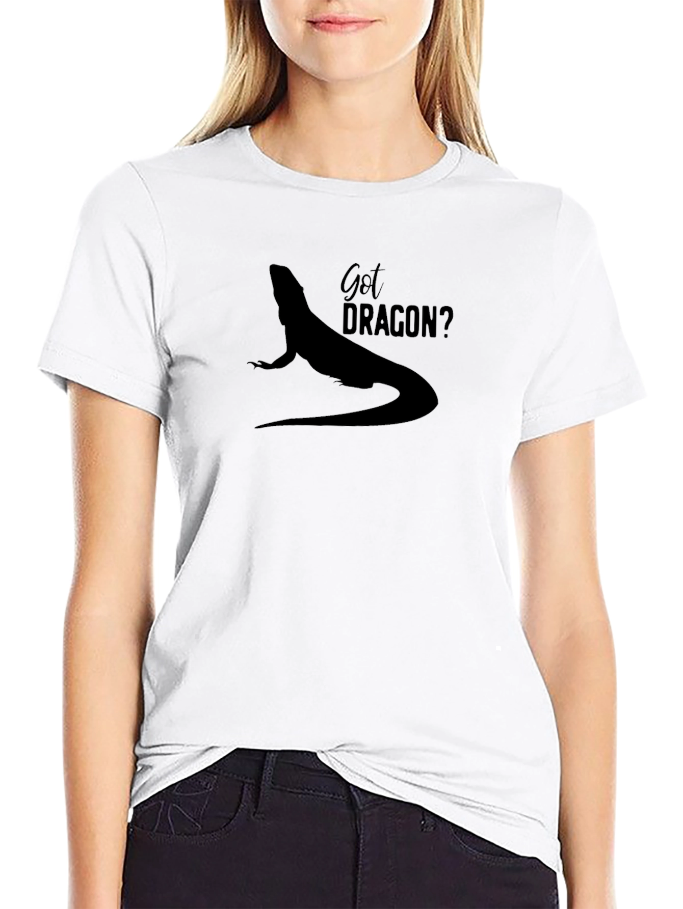 Camiseta Negra con Diseño Got Dragon?