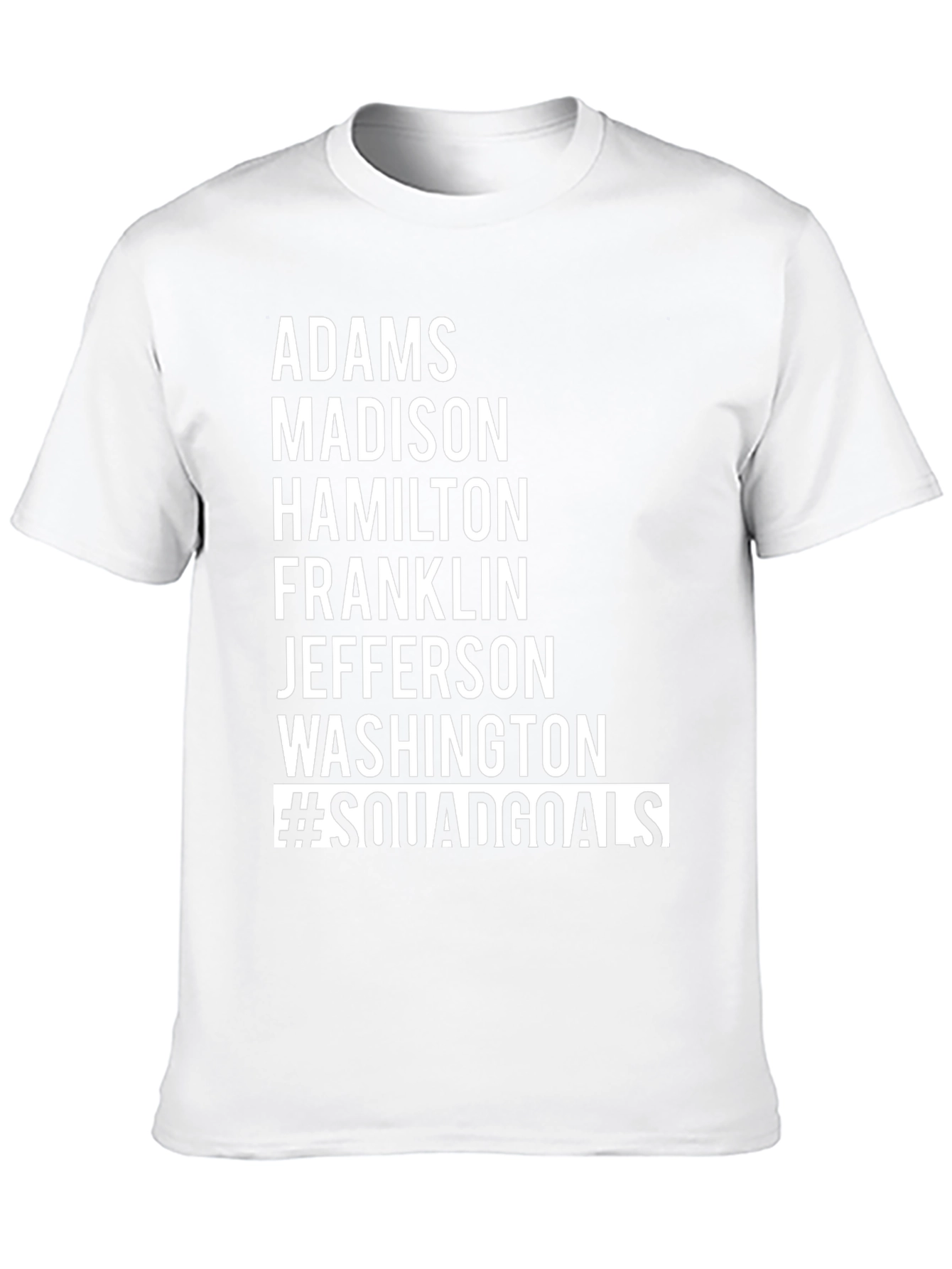 Camiseta Negra #SquadGoals - Adams Madison Hamilton