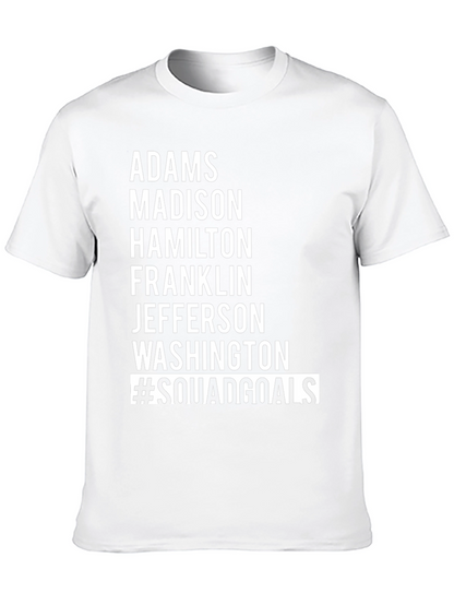 Camiseta Negra #SquadGoals - Adams Madison Hamilton