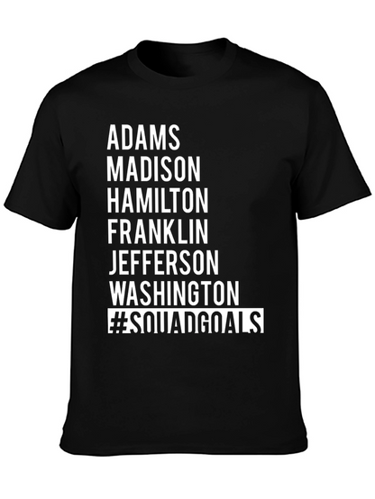 Camiseta Negra #SquadGoals - Adams Madison Hamilton