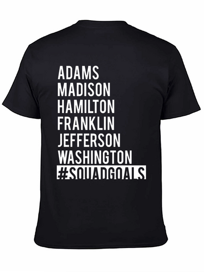 Camiseta Negra #SquadGoals - Adams Madison Hamilton