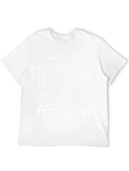 Camiseta Negra #SquadGoals - Adams Madison Hamilton