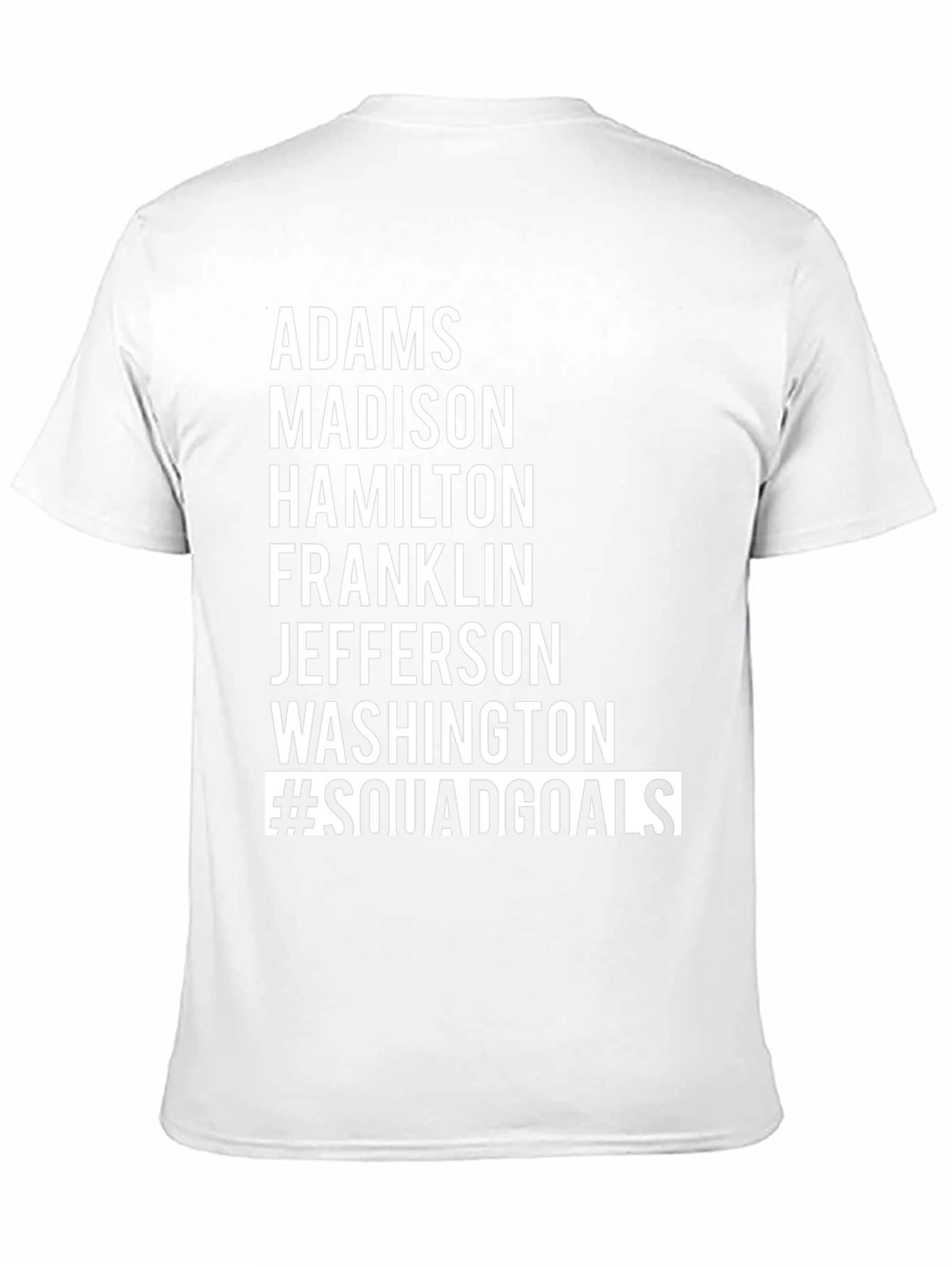 Camiseta Negra #SquadGoals - Adams Madison Hamilton