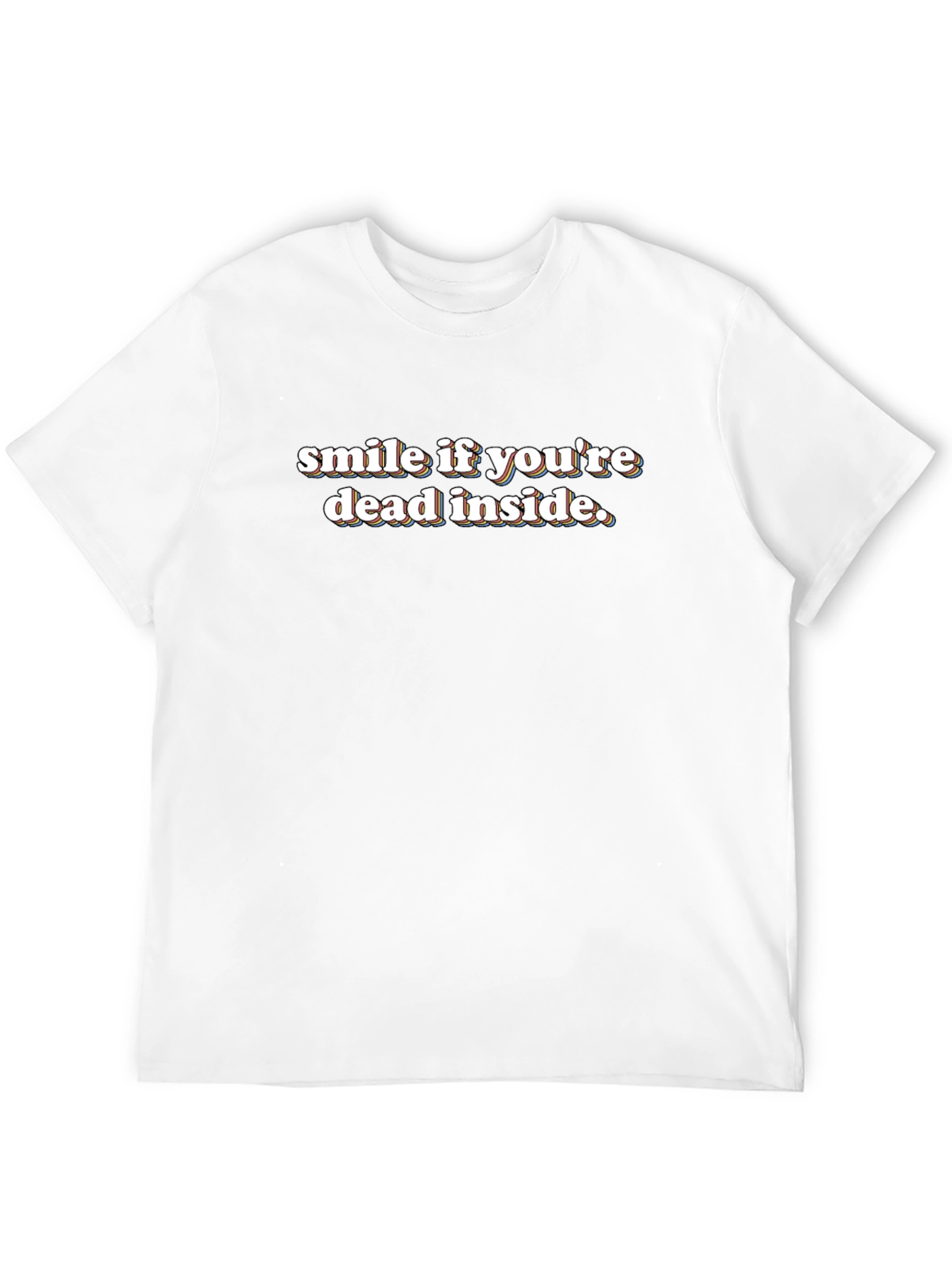 Camiseta Negra Sonríe Si Estás Muerto Por Dentro