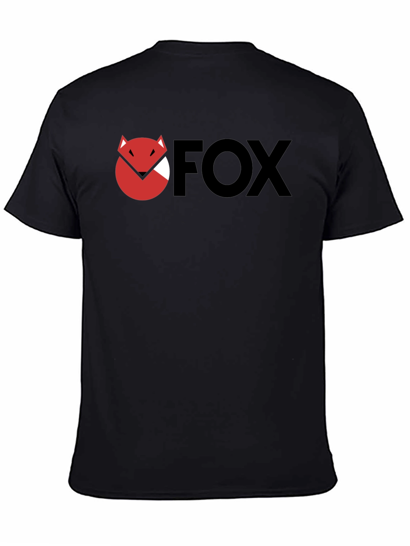 Camiseta Negra con Logo FOX Estilizado
