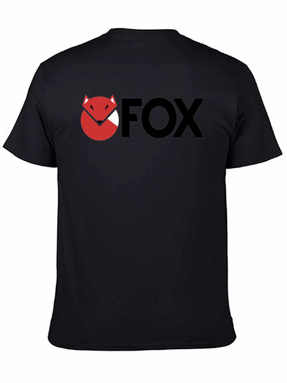 Camiseta Negra con Logo FOX Estilizado