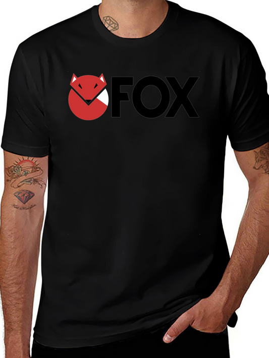 Camiseta Negra con Logo FOX Estilizado