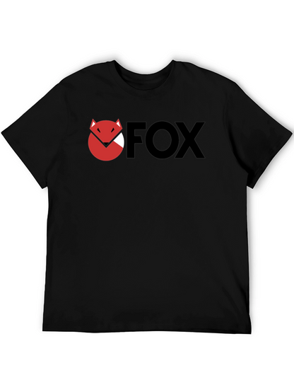 Camiseta Negra con Logo FOX Estilizado