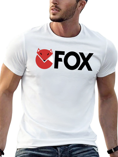 Camiseta Negra con Logo FOX Estilizado