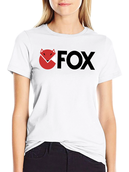 Camiseta Negra con Logo FOX Estilizado