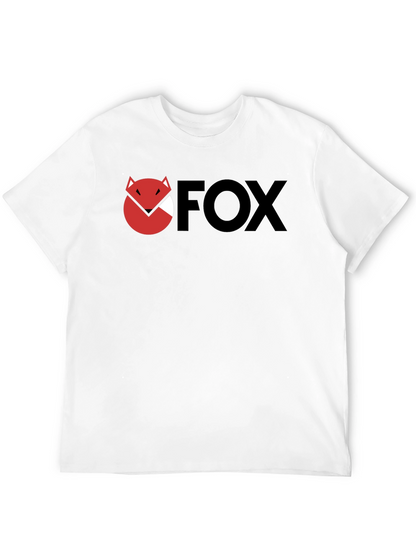 Camiseta Negra con Logo FOX Estilizado