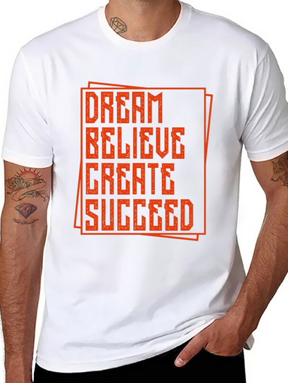 Camiseta Negra con Diseño Motivacional Naranja
