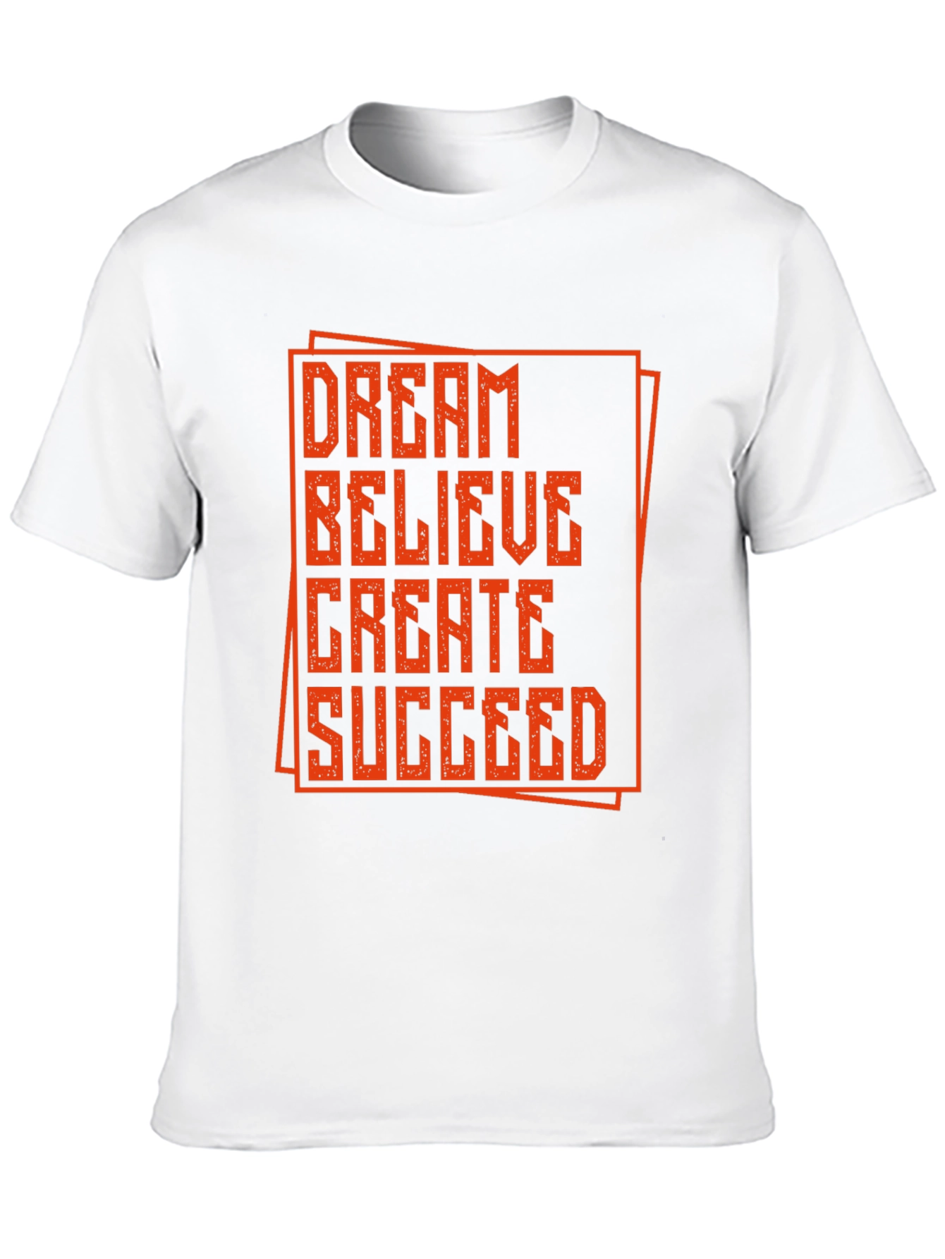 Camiseta Negra con Diseño Motivacional Naranja