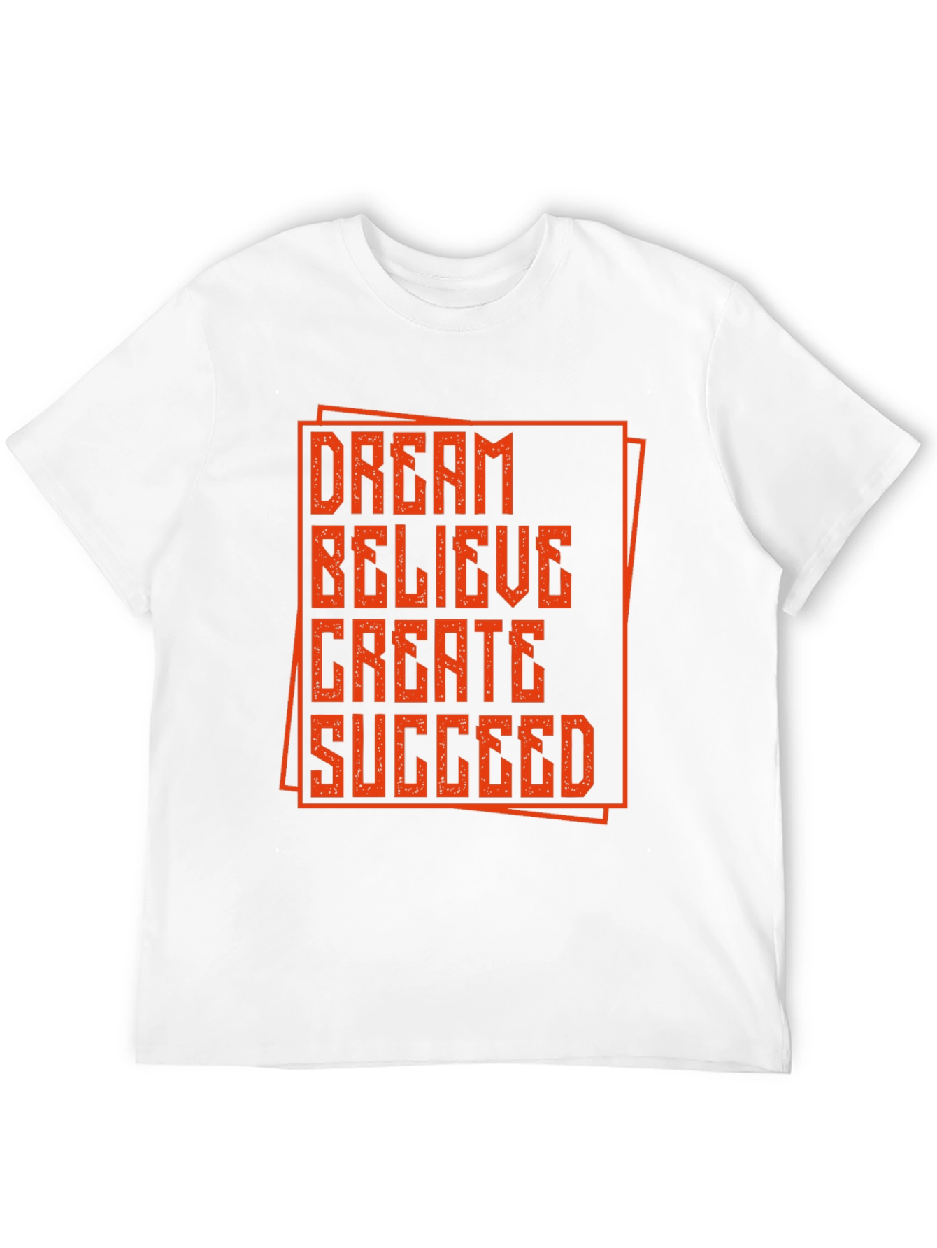 Camiseta Negra con Diseño Motivacional Naranja