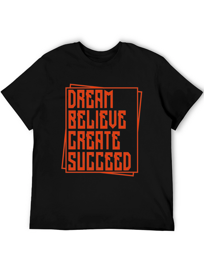Camiseta Negra con Diseño Motivacional Naranja