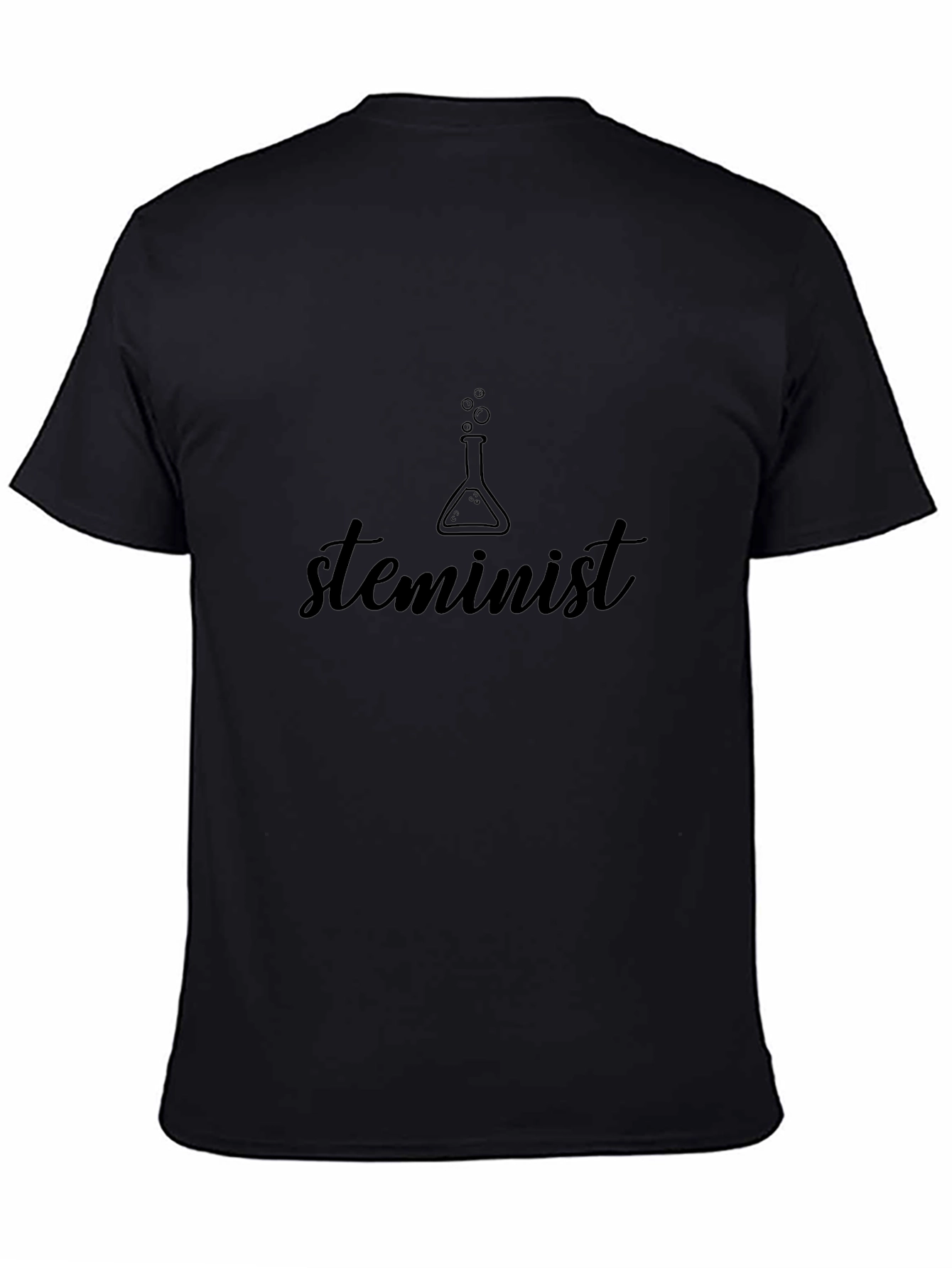 Camiseta Negra Steminist para un Look Empoderado