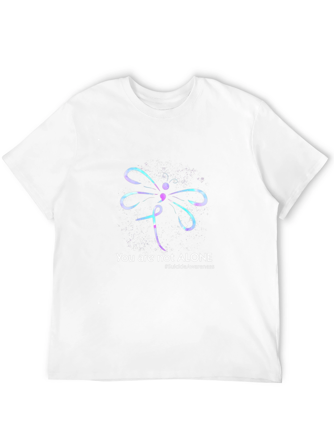 Camiseta Negra con Diseño de Concienciación sobre el Suicidio